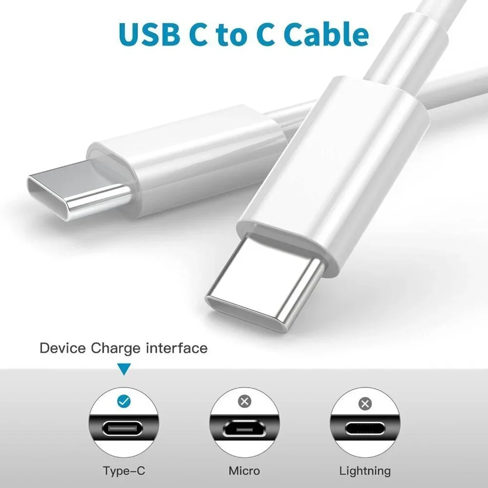 💖3/$15💖USB C to USB C Fast Charging Cable for Apple 15 Pro Max/iPhone Fast 1ft